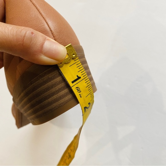 Sole society cut-out tan midi heel sandals - Picture 4 of 4